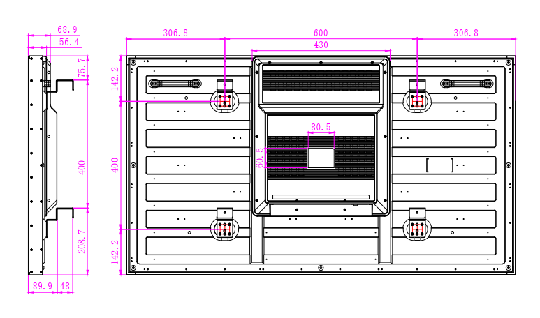 Screen Splicing Vector 55 Inch LCD Splicing Screen